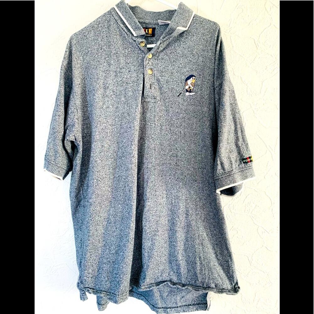 VINTAGE DISNEY DWARF DOPEY EMBROIDERED GOLF POLO FOURSOME MENS XL